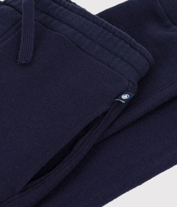Petit Bateau - Plain cotton jogging pants for children