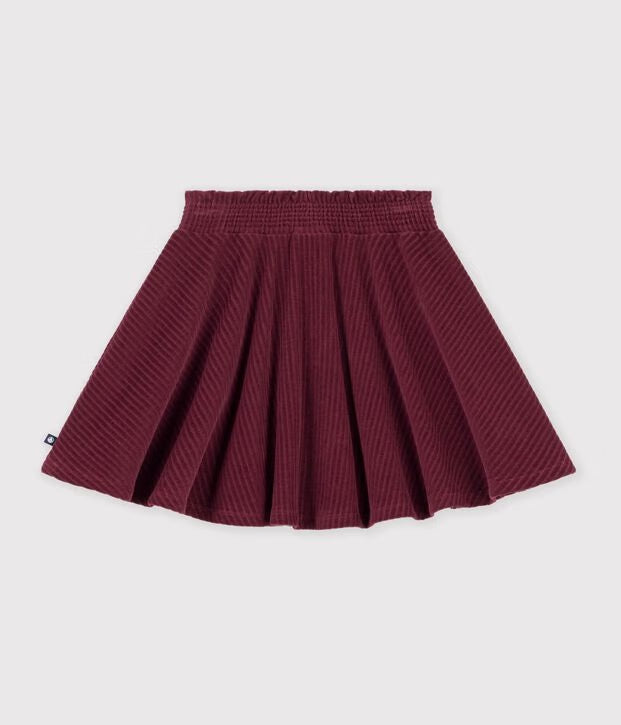 Petit Bateau - Jupe patineuse courte en coton enfant unie