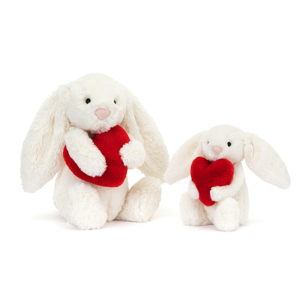 Jellycat - Red Bashful Love Heart Bunny