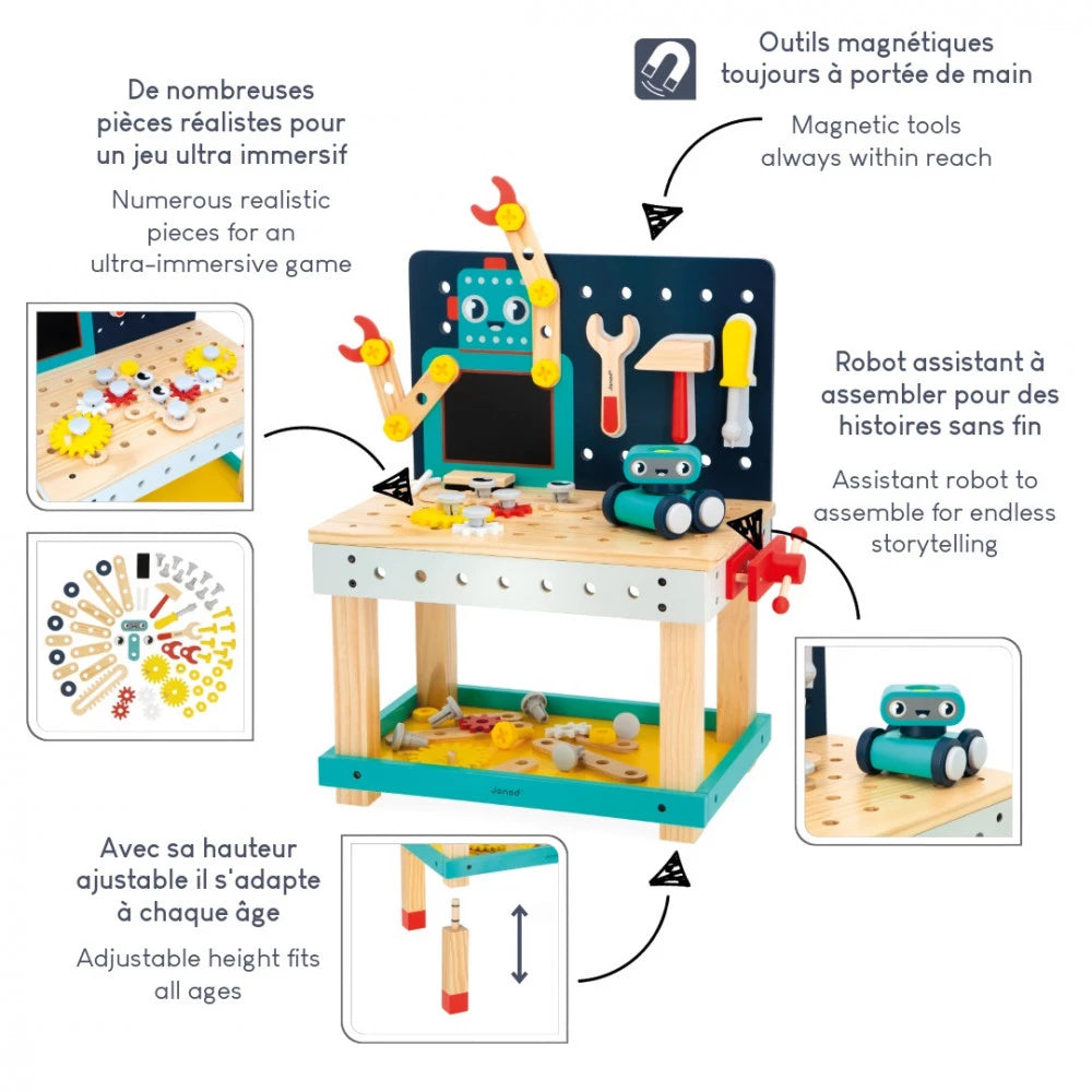Janod - Brico'Kids DIY Worktop Large Robot