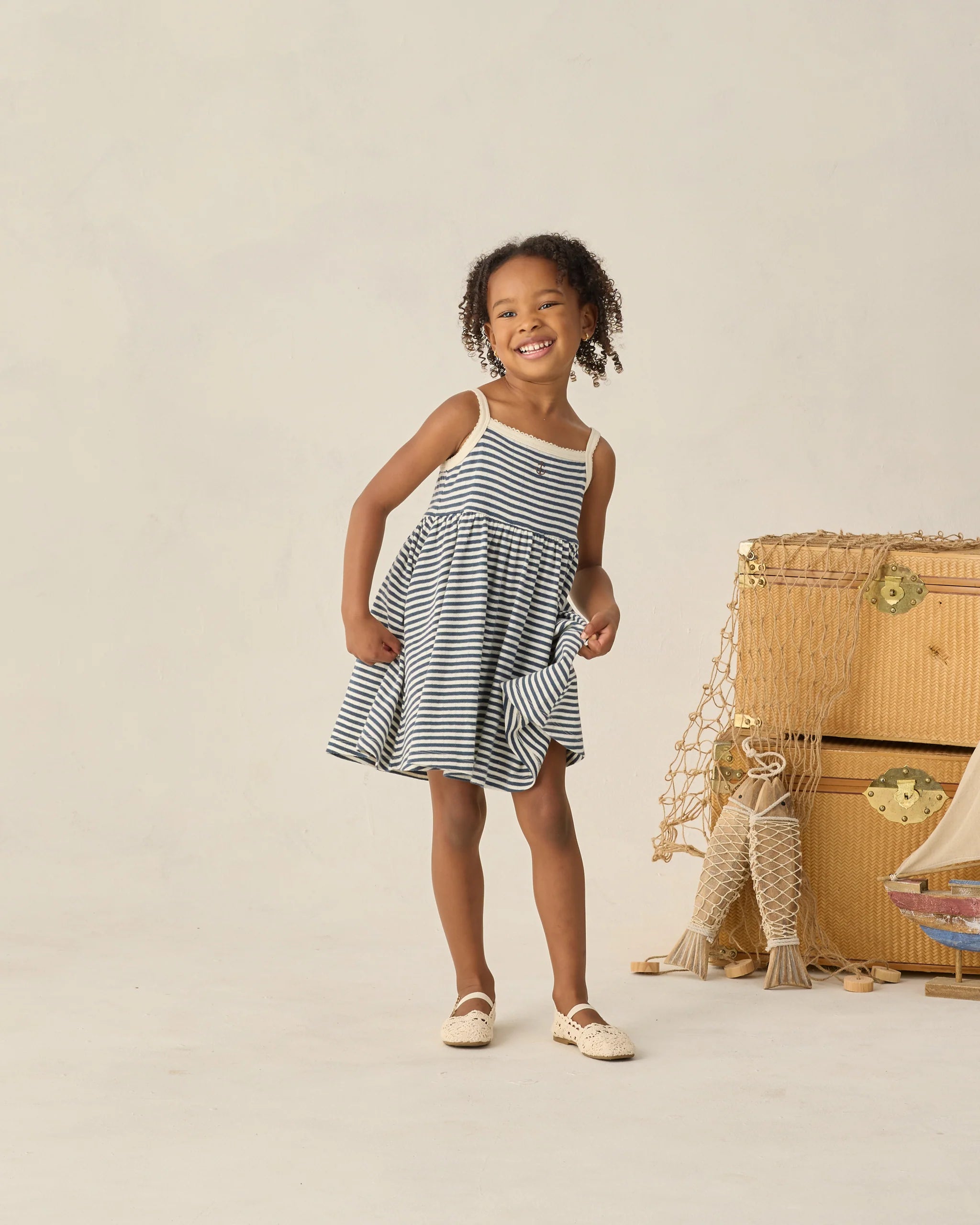 Rylee + Cru - Robe Léa Rayure Marine