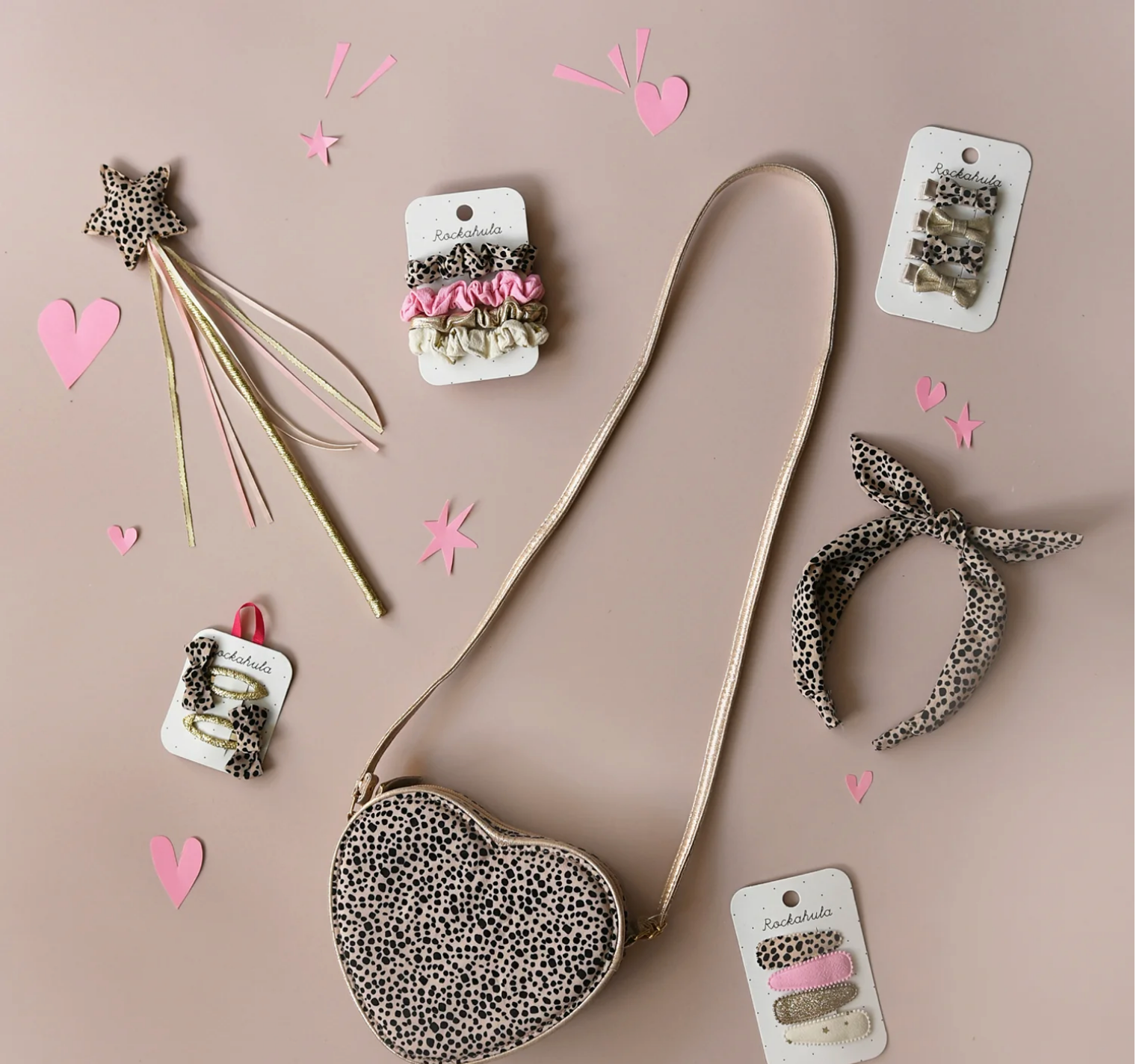 Rockahula - Leopard Fabric Clip Set