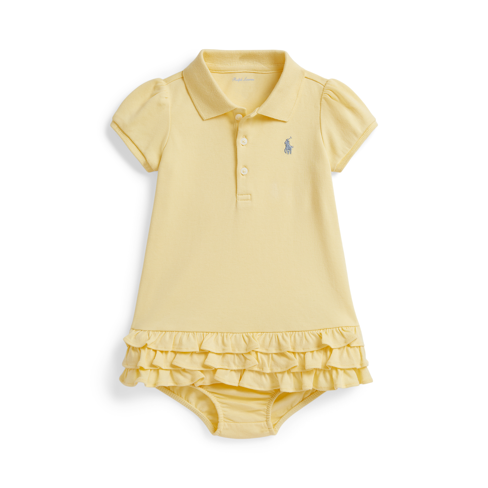 Polo Ralph Lauren - Robe polo à volants en coton et bloomer