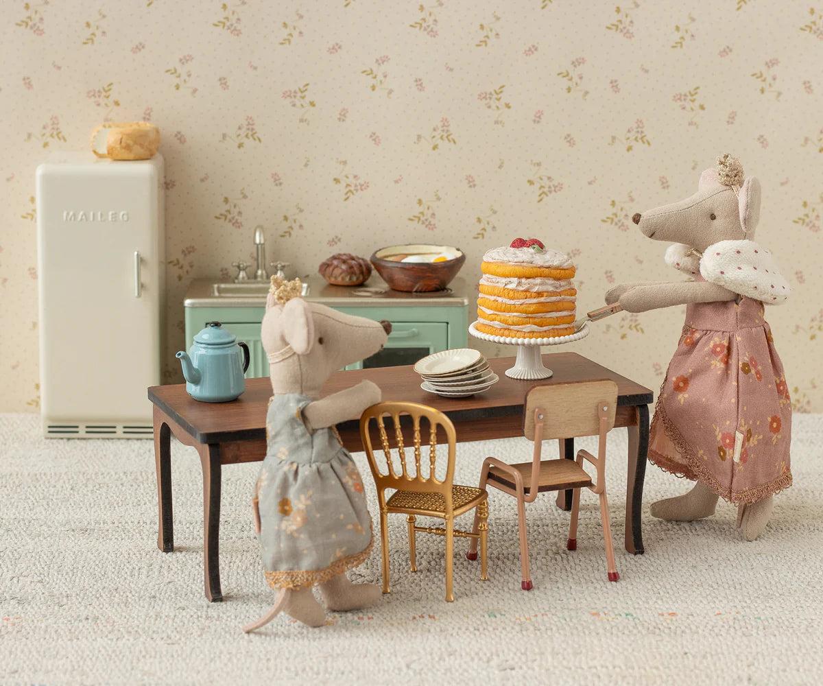 Maileg - Long Dining Table, Mice