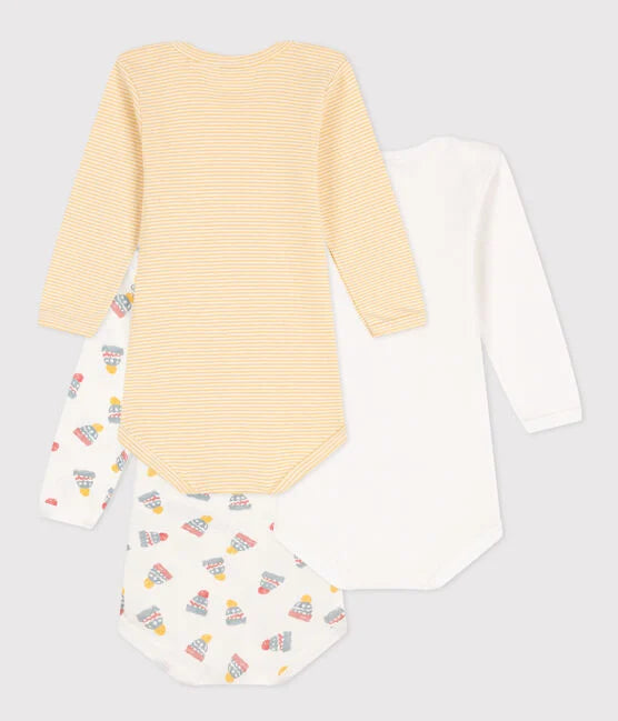 Petit Bateau - Lot de 3 Cache-couches Manches Longues