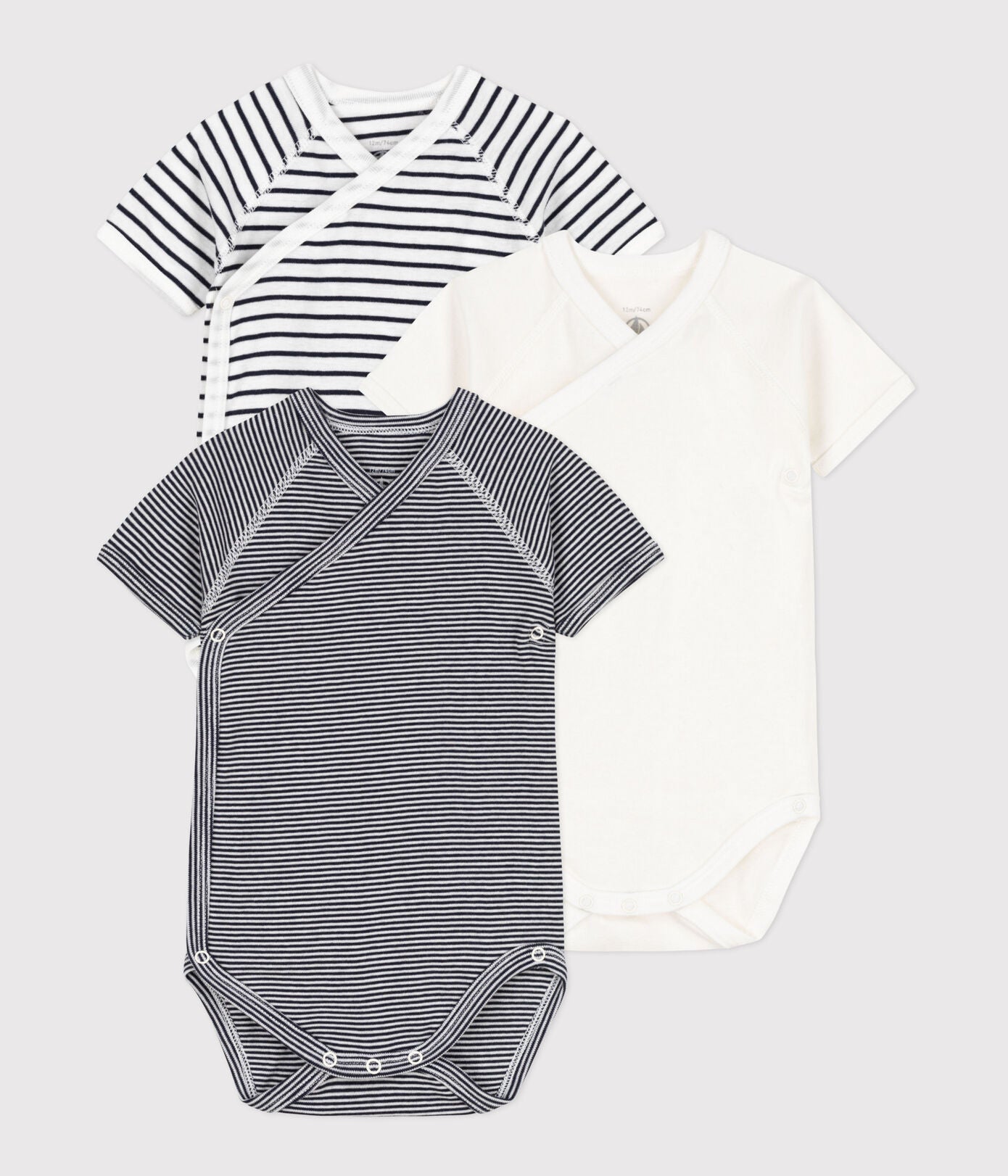 Petit Bateau - Set of 3 short-sleeved shirts