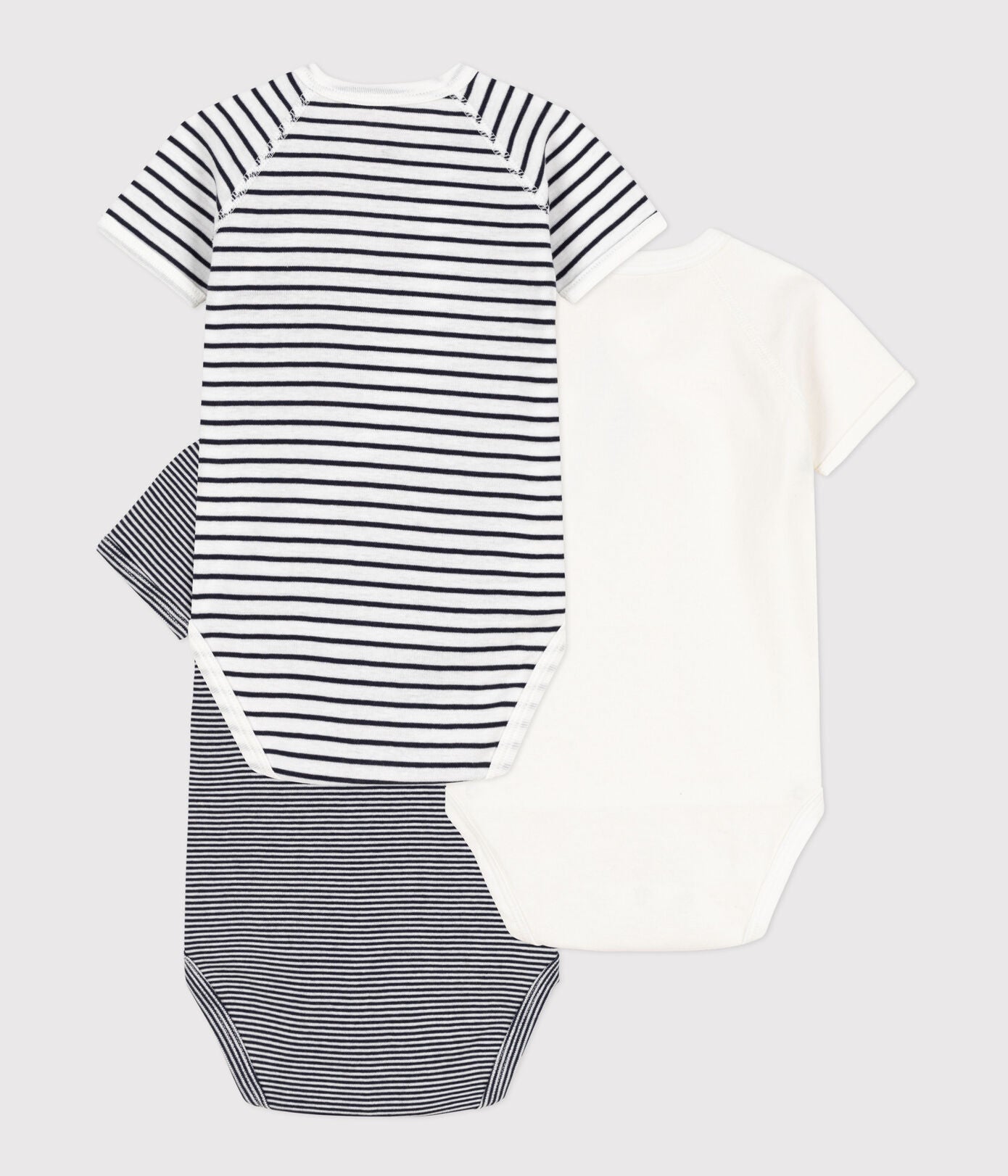 Petit Bateau - Lot de 3 Caches-courtes Manches Courtes