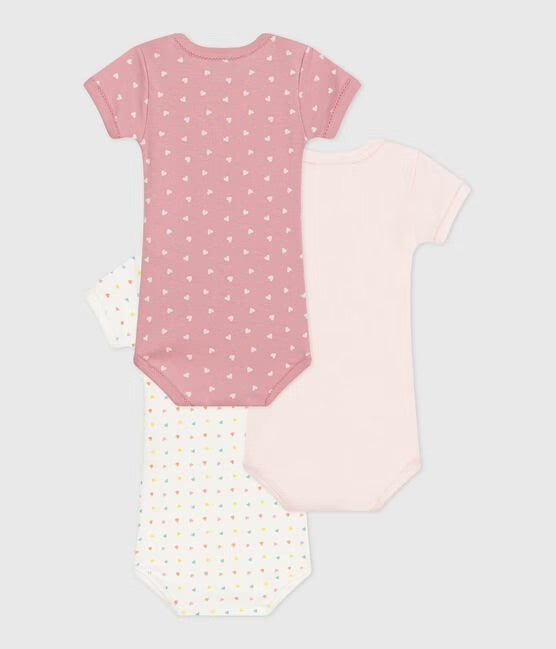 Petit Bateau - Lot de 3 Caches-couches Manches Courtes