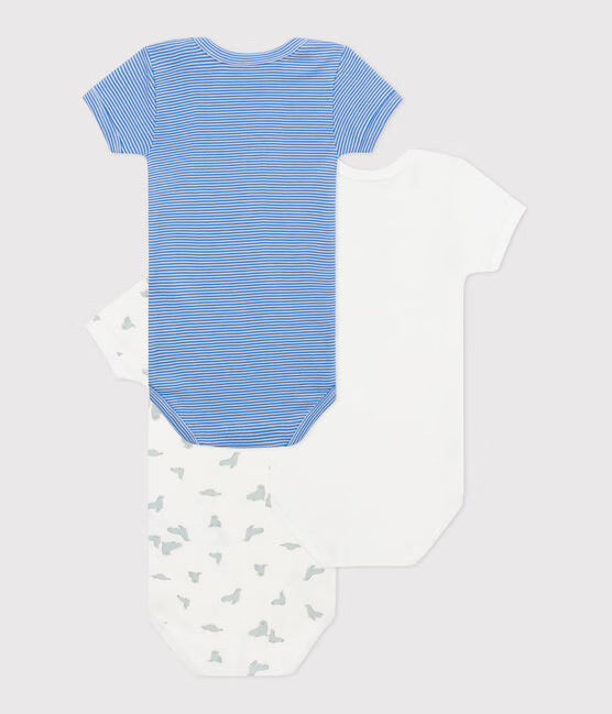 Petit Bateau - Pack of 3 Short Sleeve Diaper Covers