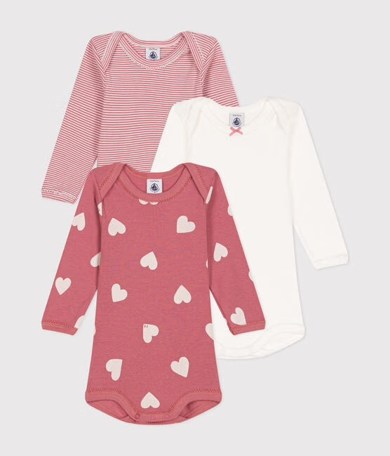 Petit Bateau - Set of 3 Long Sleeve Diaper Covers