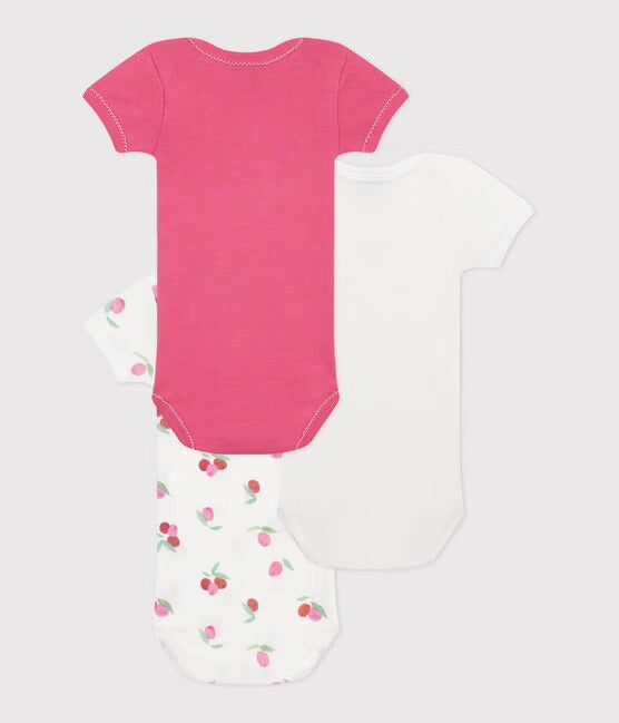 Petit Bateau - Lot de 3 Caches-couches Manches Courtes