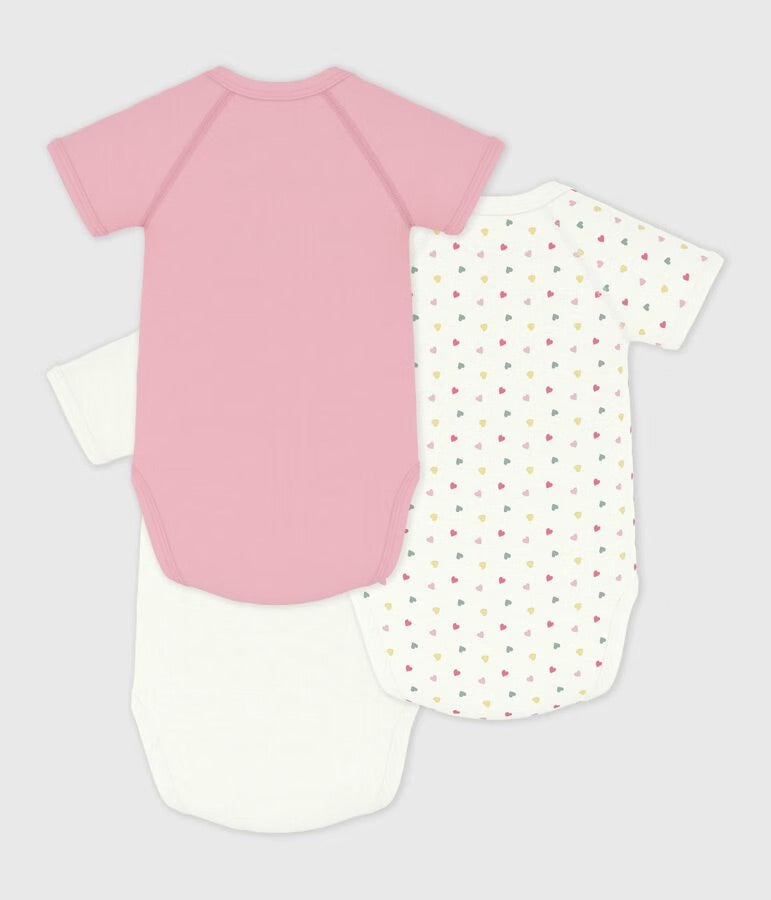 Petit Bateau - Lot de 3 Caches-couches Coeurs