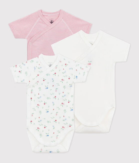 Petit Bateau - Set of 3 Short Sleeve Diaper Covers