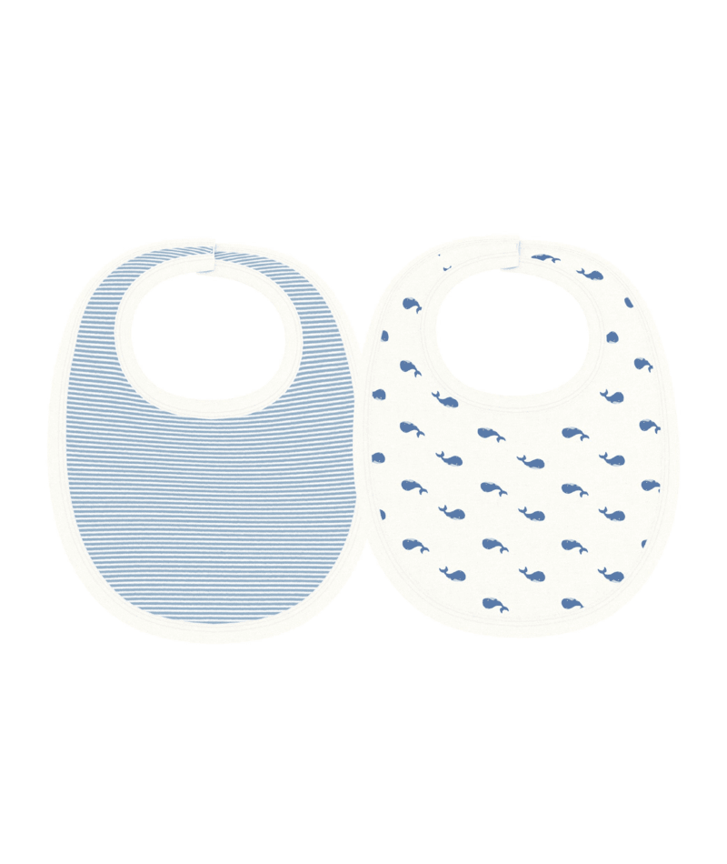 Petit Bateau - Lot de bavoirs bébé en coton imprimé baleine