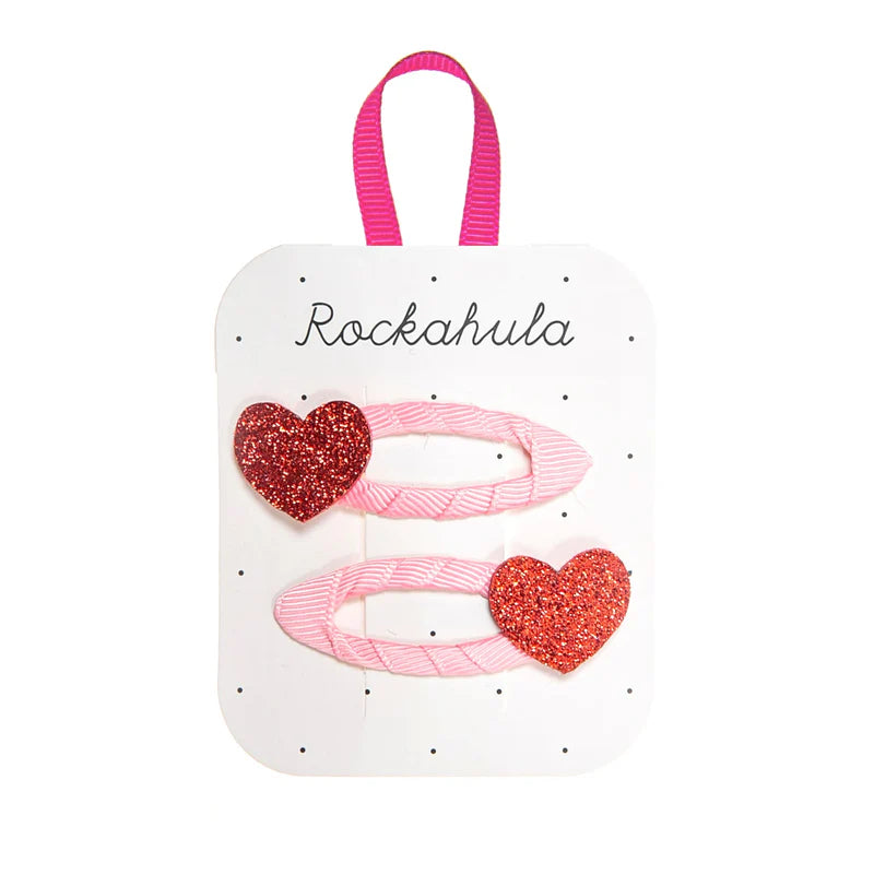 Rockahula - Barrettes Cœur d'amour pailleté
