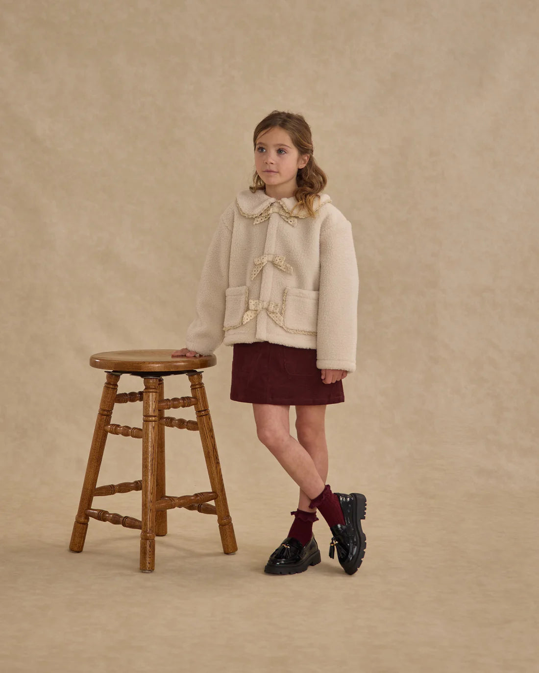 Rylee + Cru - Manteau Sherling à col