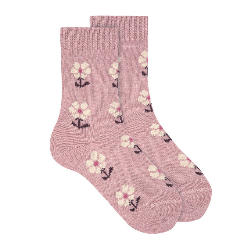Condor - Chaussettes Merino Vintage Floral