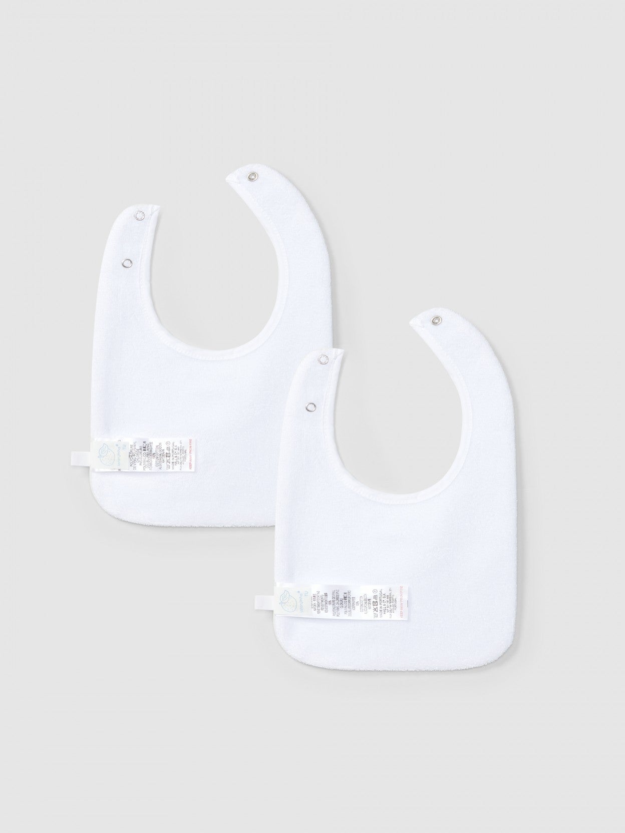 Laranjinha - Pack of two bibs embroidered and ajour effect jersey