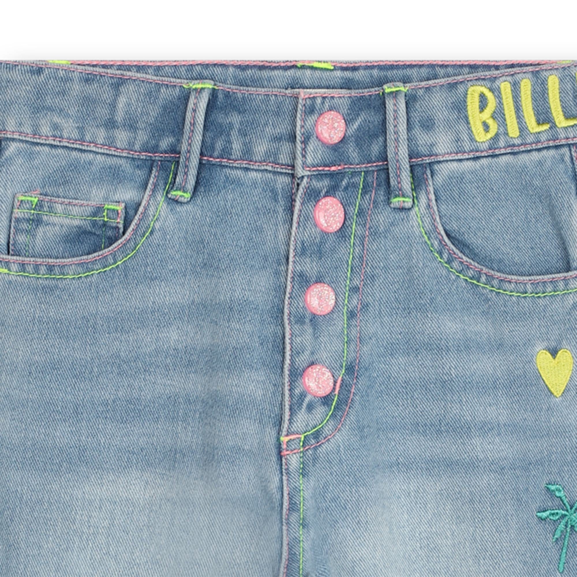 Billieblush Embroidered Denim Pants