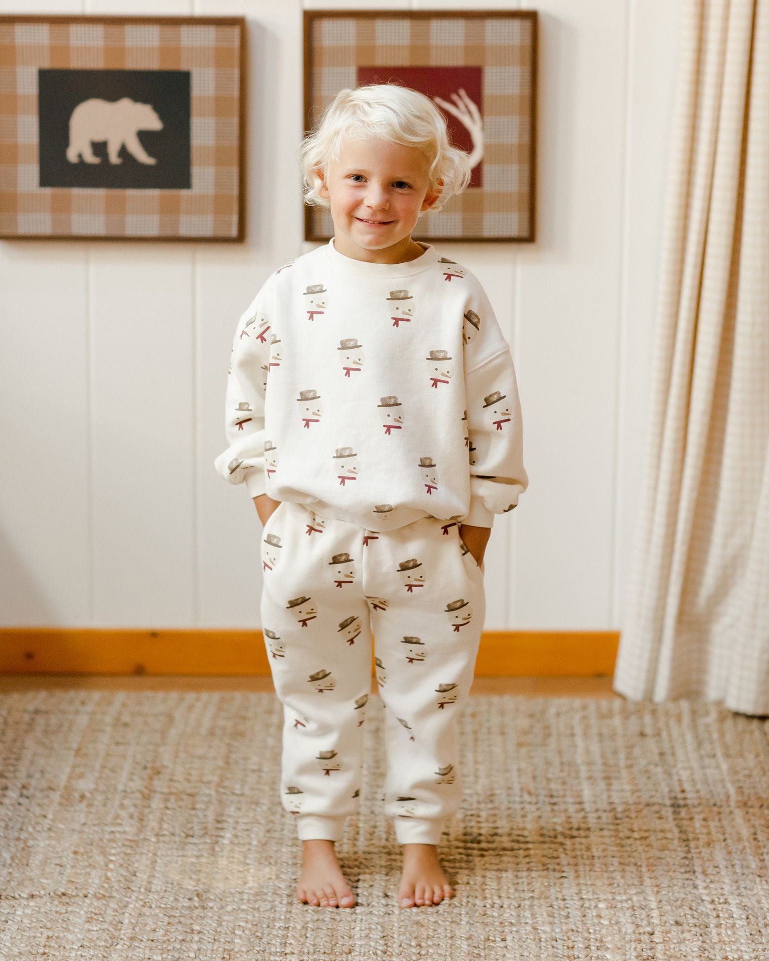 Rylee & Cru - Pantalon de Jogging Bonhomme de Neige