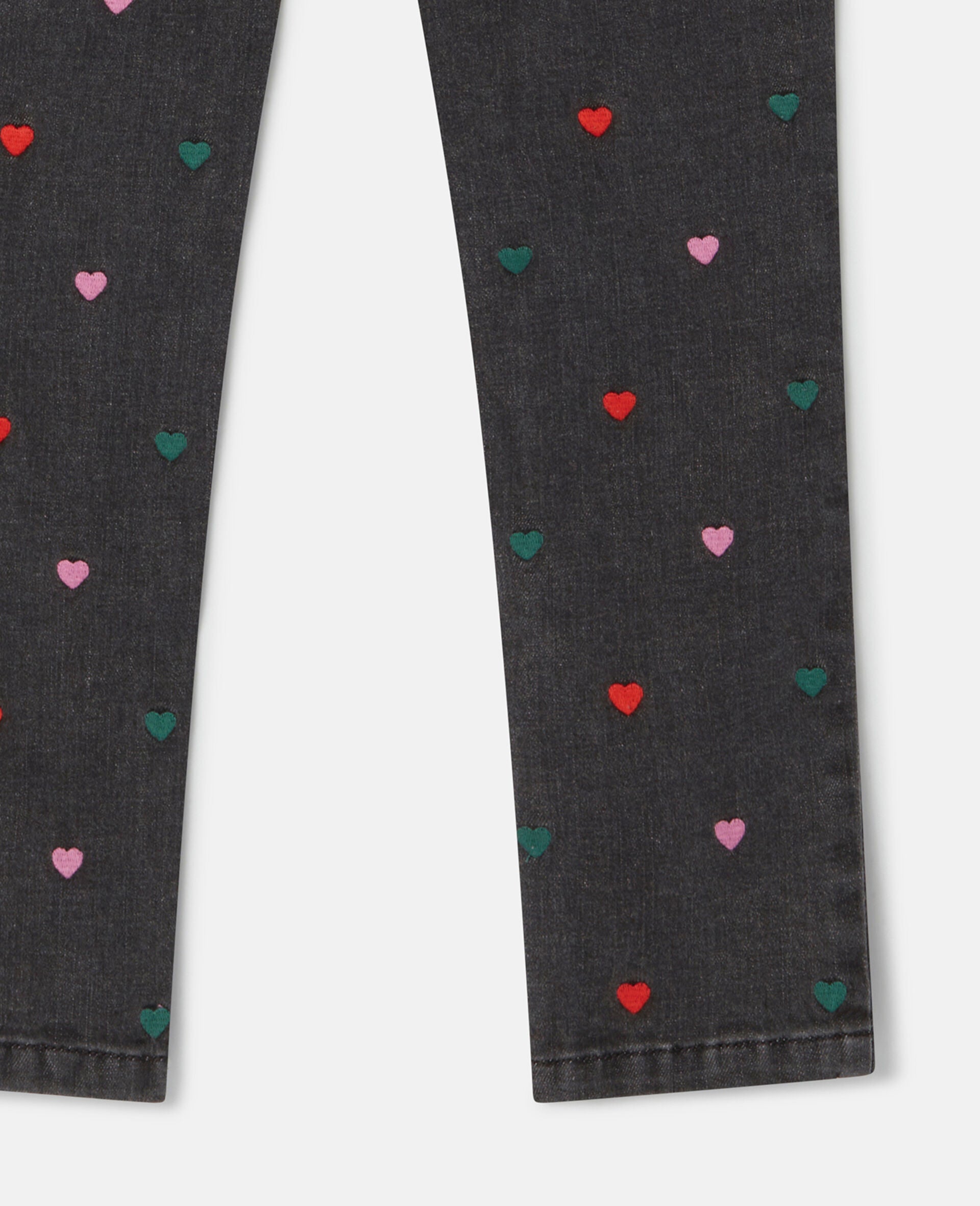 Stella McCartney - Pantalon en Denim Coeurs