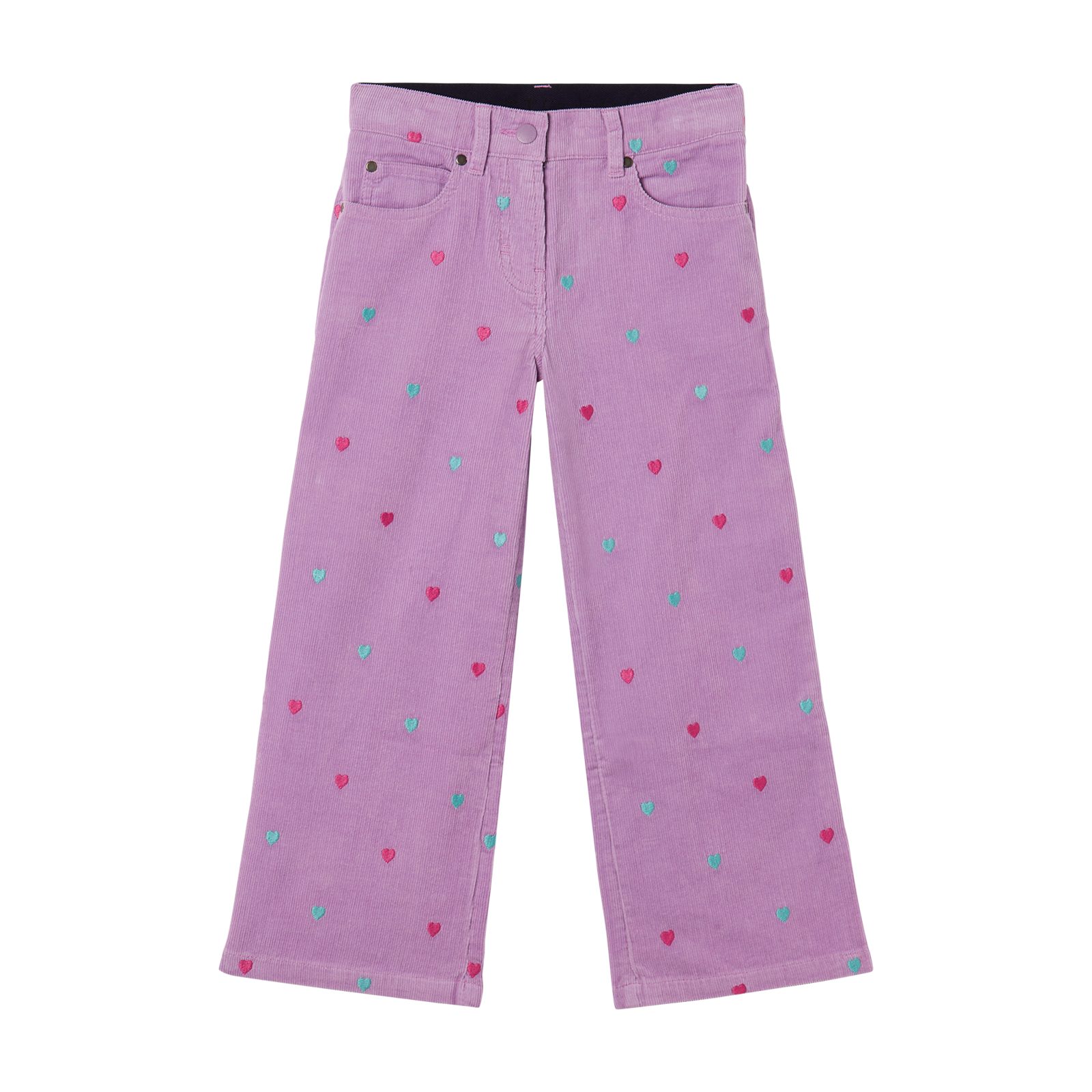 Stella McCartney - Pantalon Large Coeurs en Velours Côtelé