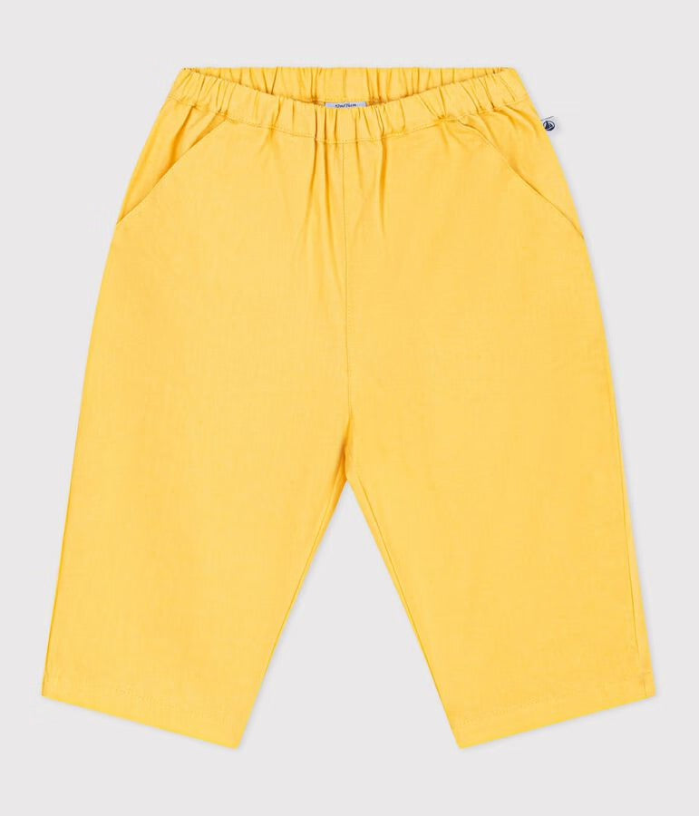Petit Bateau - Babies' plain cotton/linen trousers