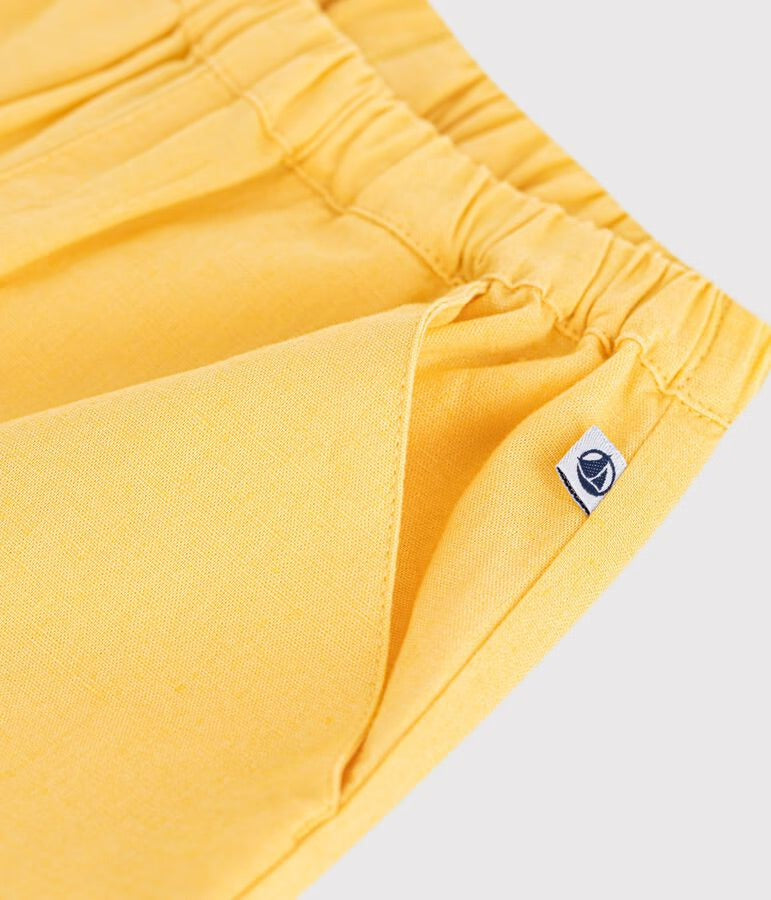 Petit Bateau - Pantalon bébé en coton/lin