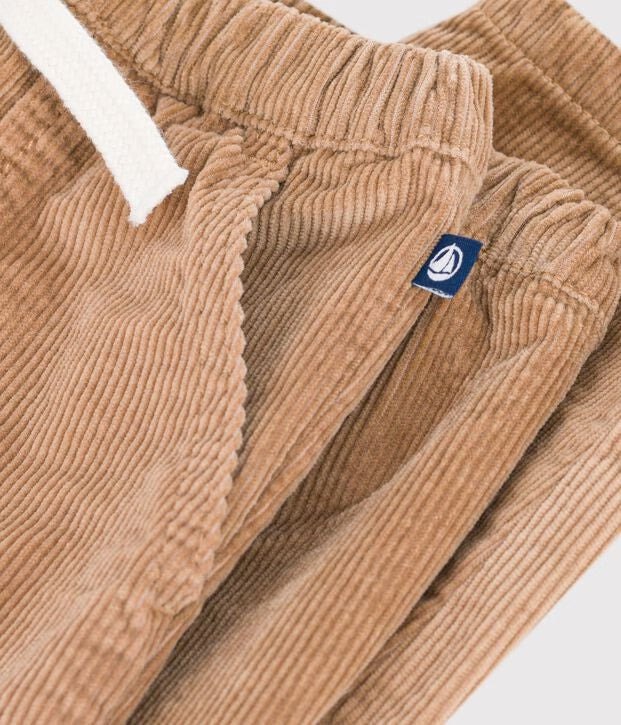 Petit Bateau - Pantalon bébé en velours uni