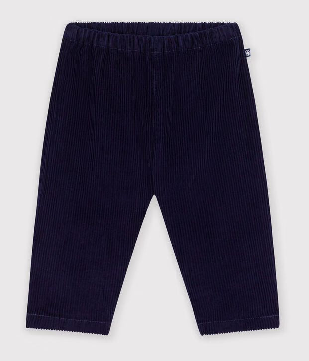 Petit Bateau - Pantalon bébé en velours uni