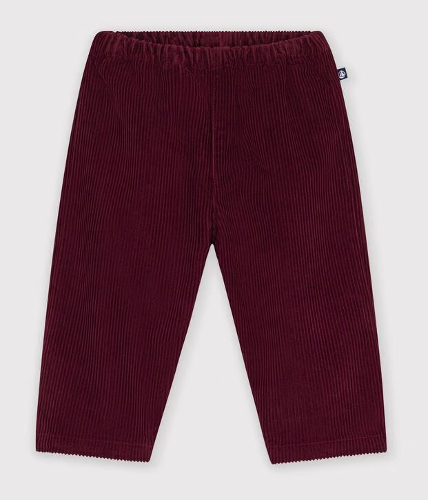 Petit Bateau - Pantalon bébé en velours uni