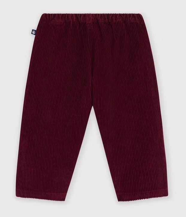 Petit Bateau - Pantalon bébé en velours uni