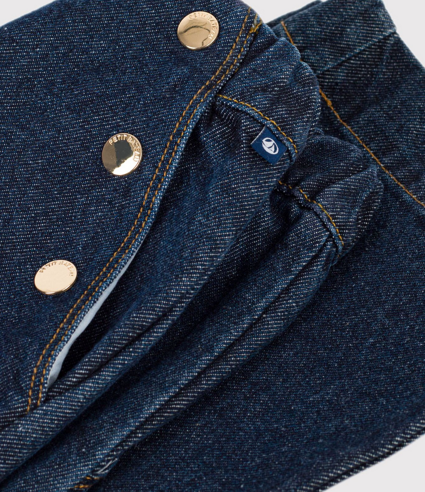 Petit Bateau - Pantalon wide leg enfant en denim