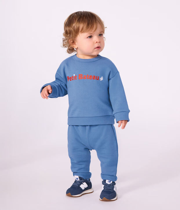 Petit Bateau - Pantalon de jogging bébé en coton uni