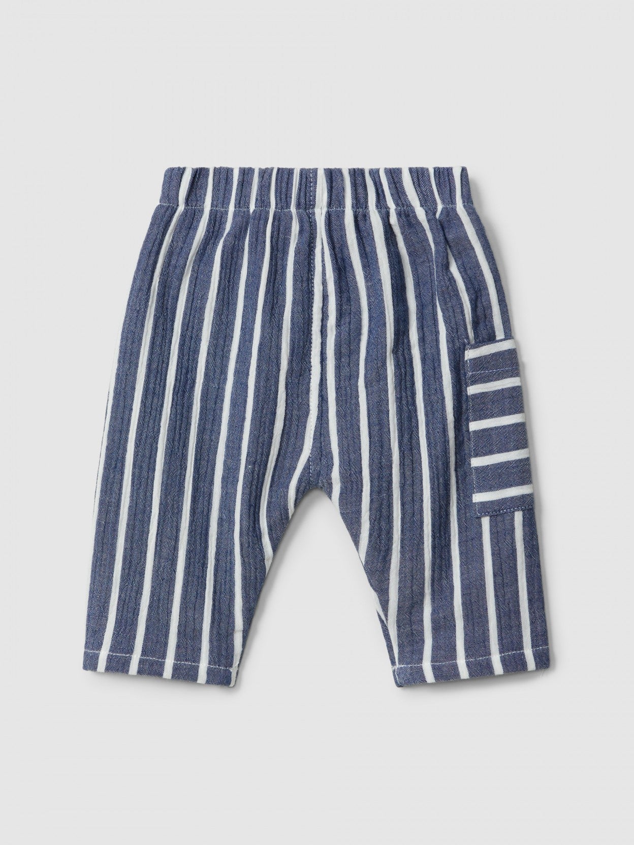 Laranjinha - Pull-up striped gauze pants