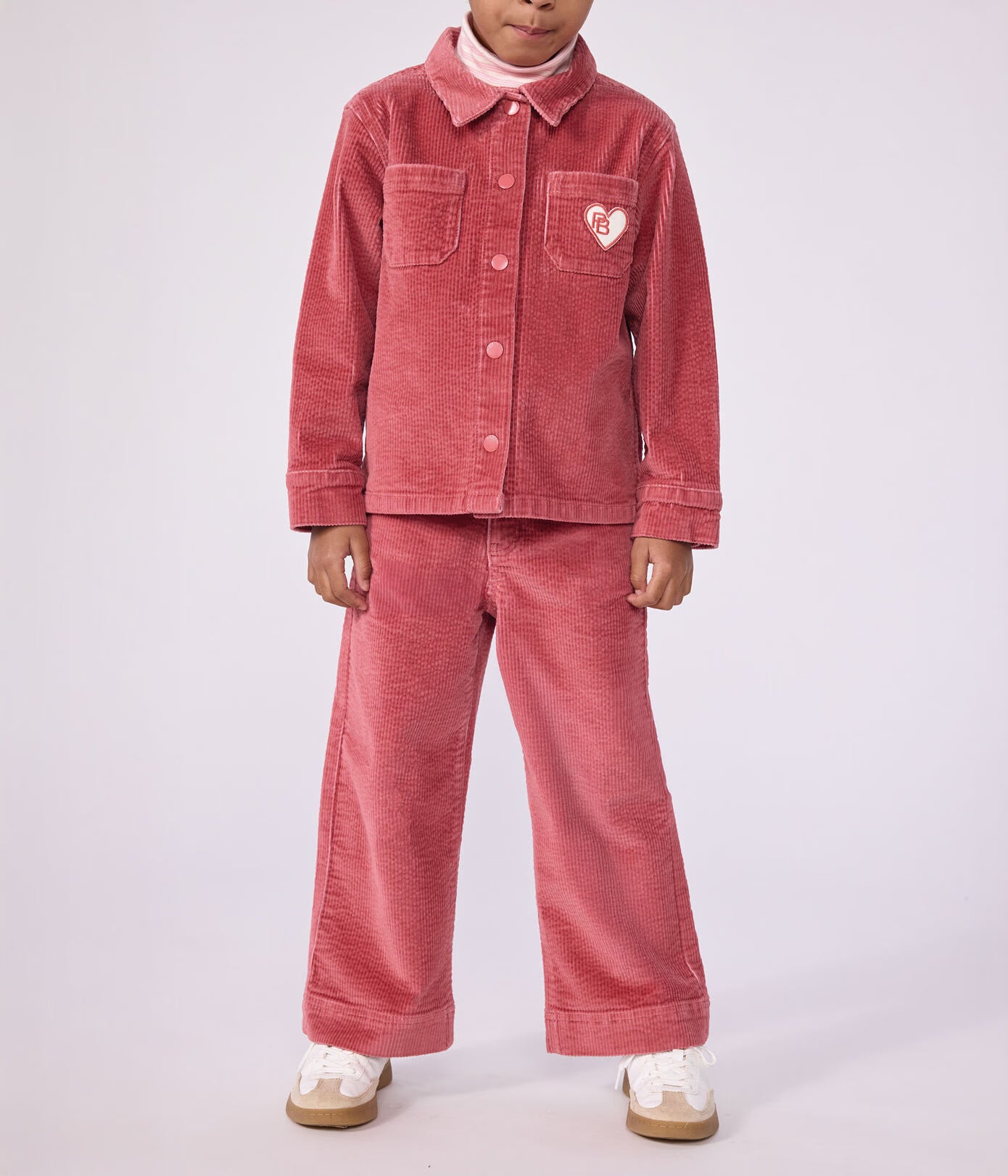 Petit Bateau - Pantalon wide leg enfant en velours