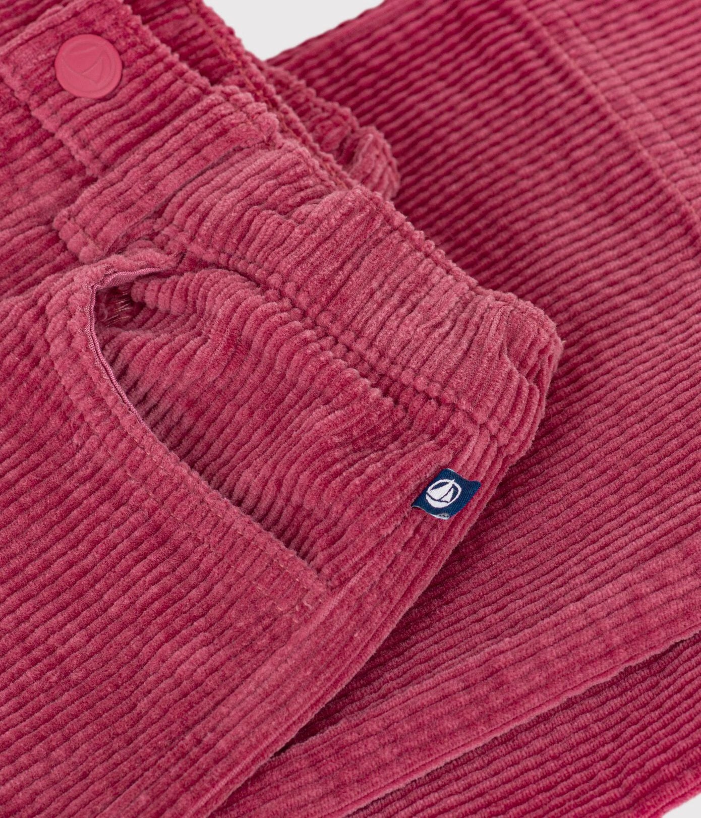 Petit Bateau - Pantalon wide leg enfant en velours