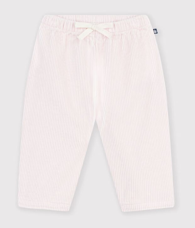 Petit Bateau - Pantalon bébé en velours uni