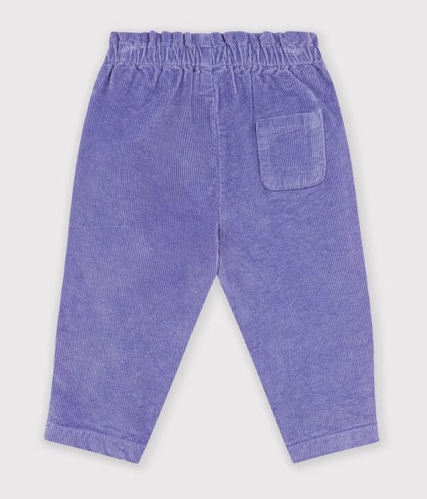 Petit Bateau - Pantalon bébé en velours uni