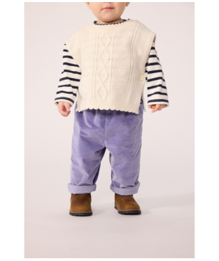 Petit Bateau - Plain Velvet Baby Trousers