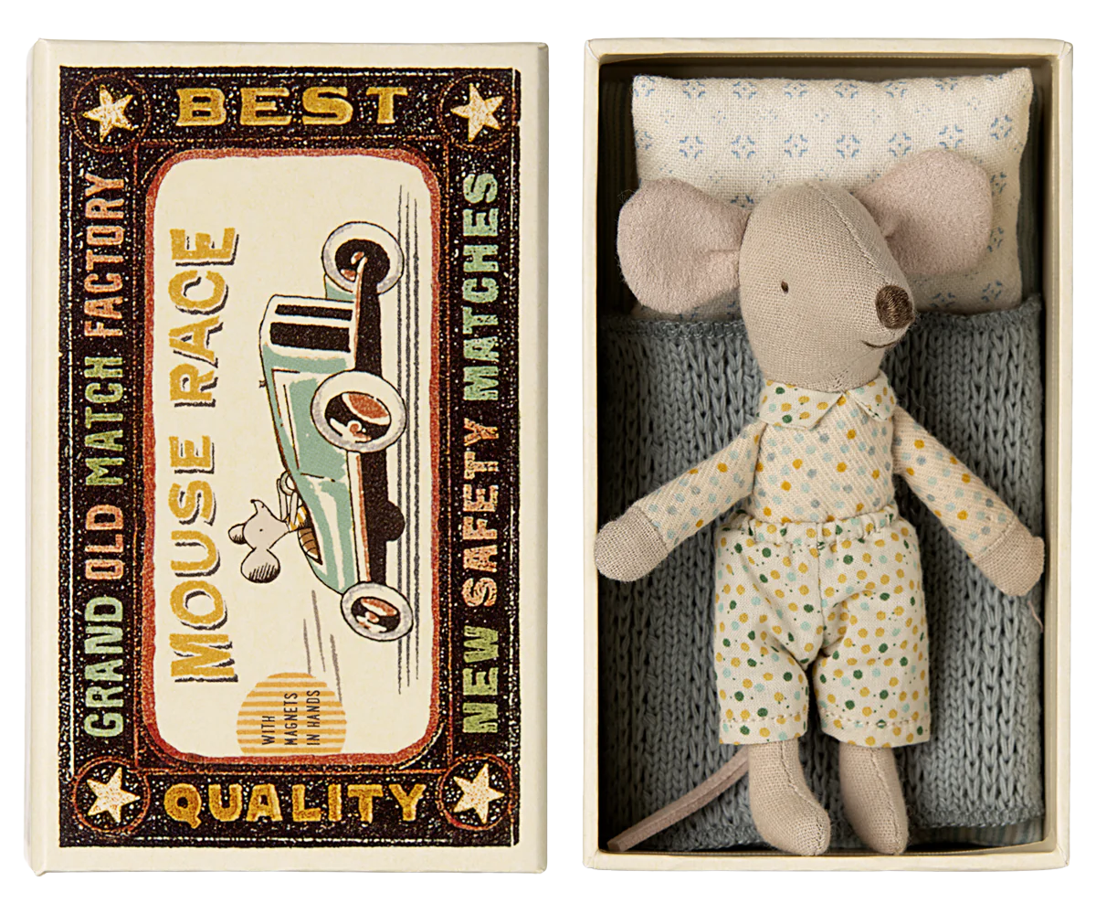 Maileg - Little brother mouse in a matchbox