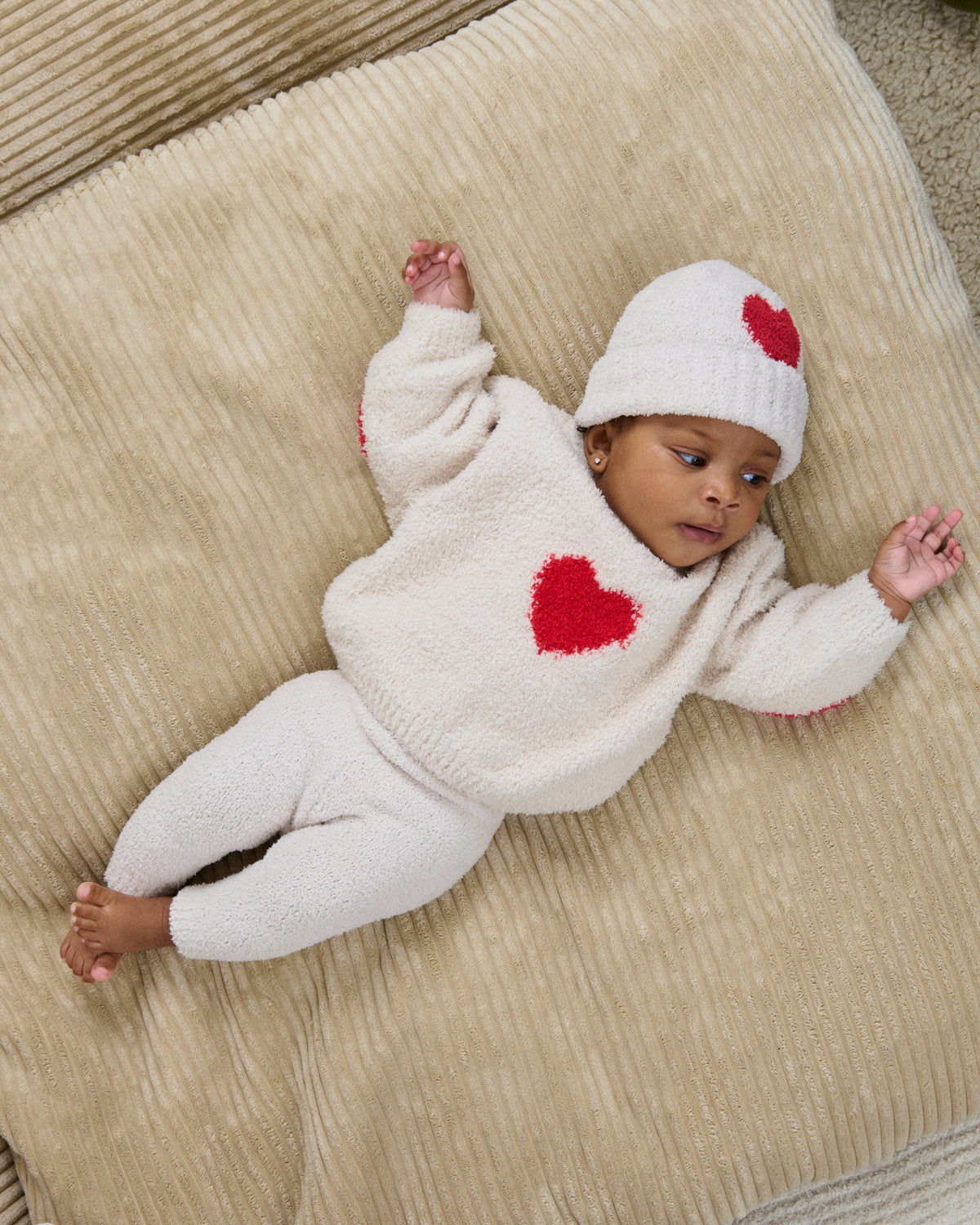 7 AM - Fuzzy Heart Boxy Pull