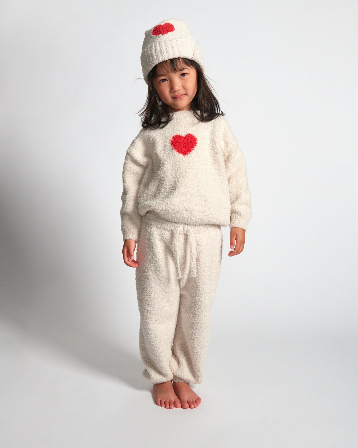 7 AM - Fuzzy Heart Boxy Pull
