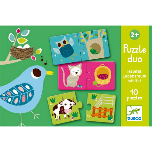 Djeco - Puzzle Duo : Habitat