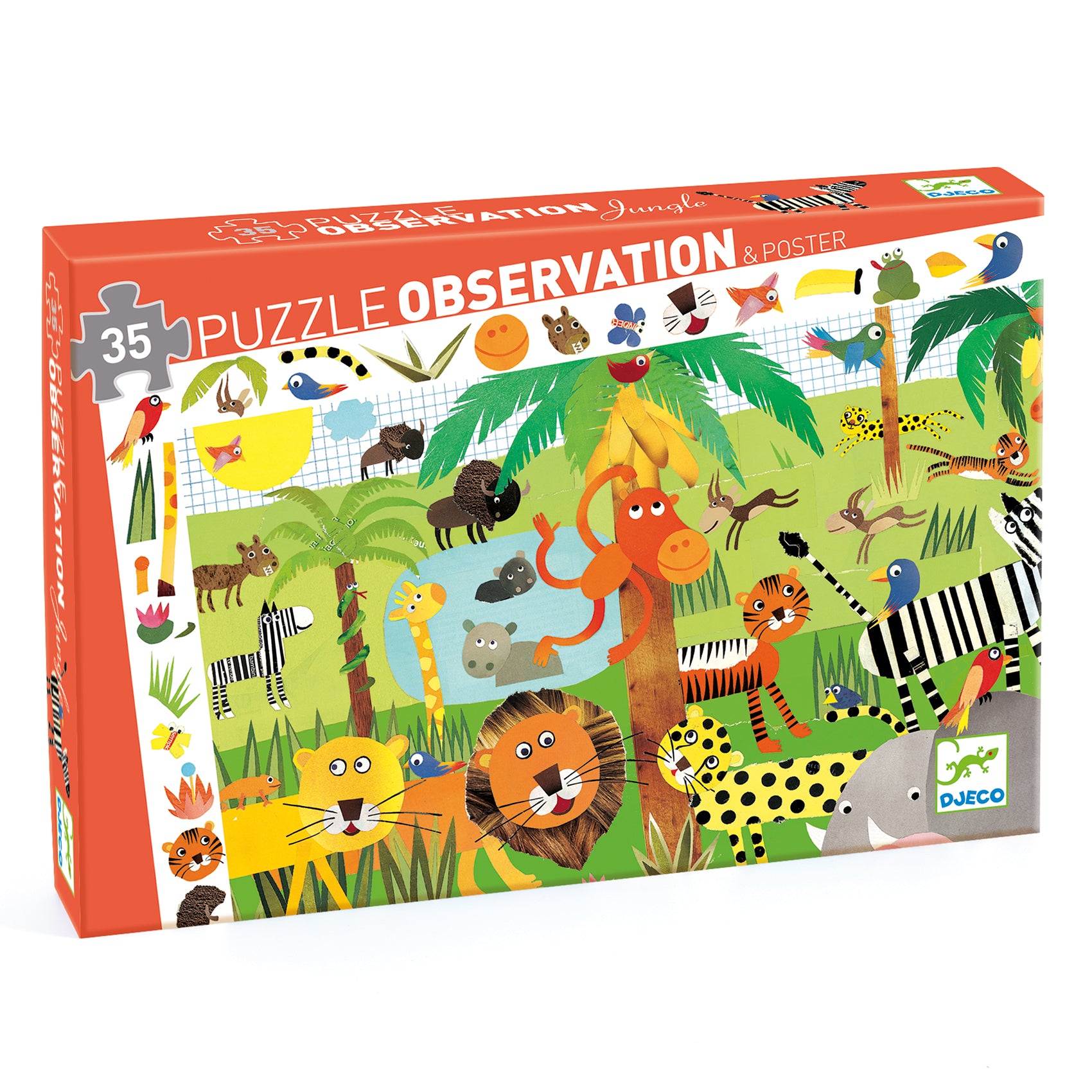 Djeco - Puzzle Observation : Jungle (35 pcs)