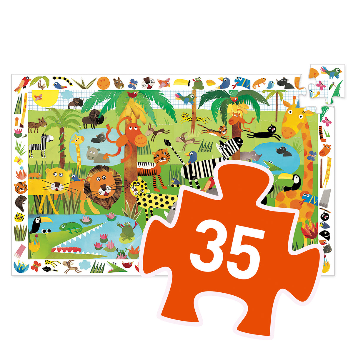 Djeco - Observation Puzzle: Jungle (35 pcs)
