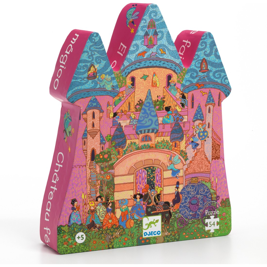 Djeco - Silhouette Puzzle: Fairy Castle (54pcs)