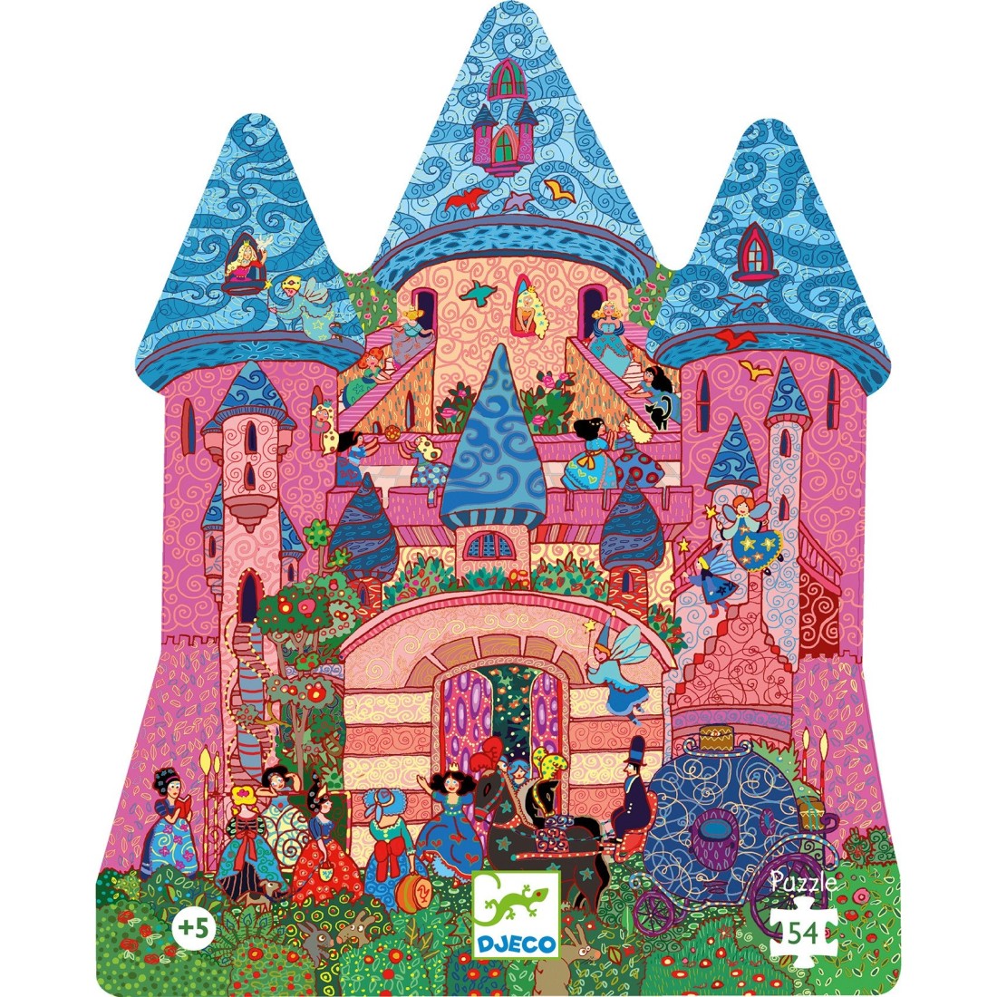 Djeco - Puzzle Silhouette : Château Féerique (54pcs)