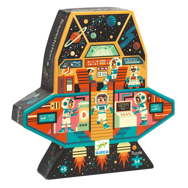Djeco - Puzzle Silhouette : Station spatiale (54 pcs)