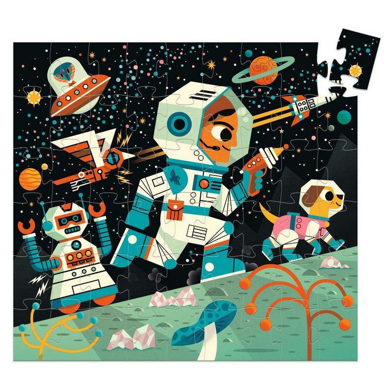 Djeco - Puzzle Silhouette : Station spatiale (54 pcs)